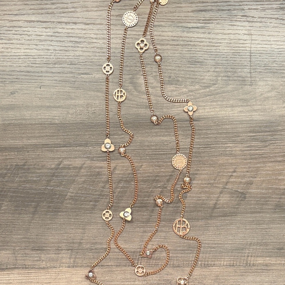 Henri Bendel Rose Gold Charm Necklace
